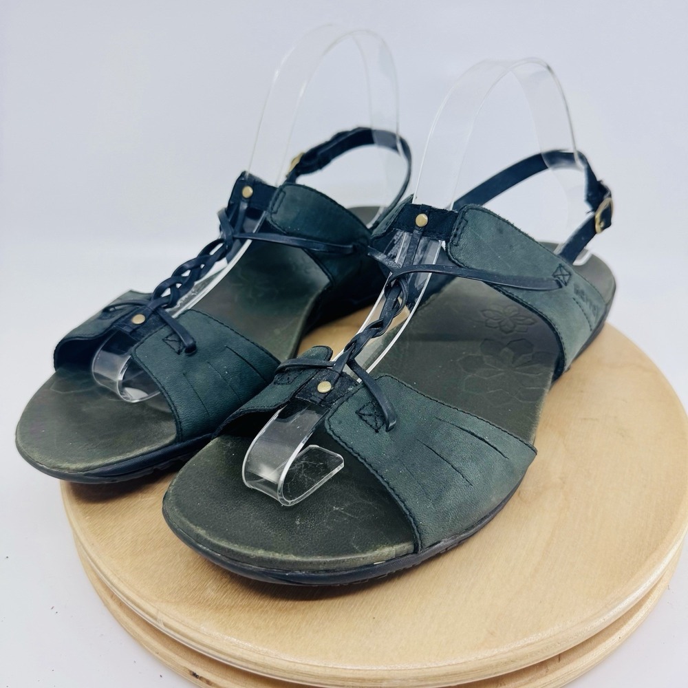 Merrell Micca Braided Lattice Sandals Shoes Womensβ 9 Gray Strappy Comfort